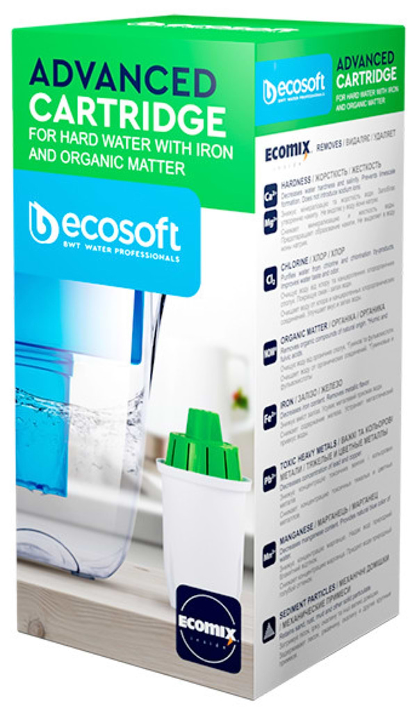 Фото - Картридж для фільтру-глечика Ecosoft покращений до фільтр-глечиків Ecosoft та Наша Вода (CRVKECO)
