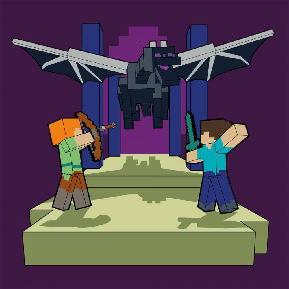 Картина по номерам Santi Майнкрафт. Эндермены 25x25 см (955471)