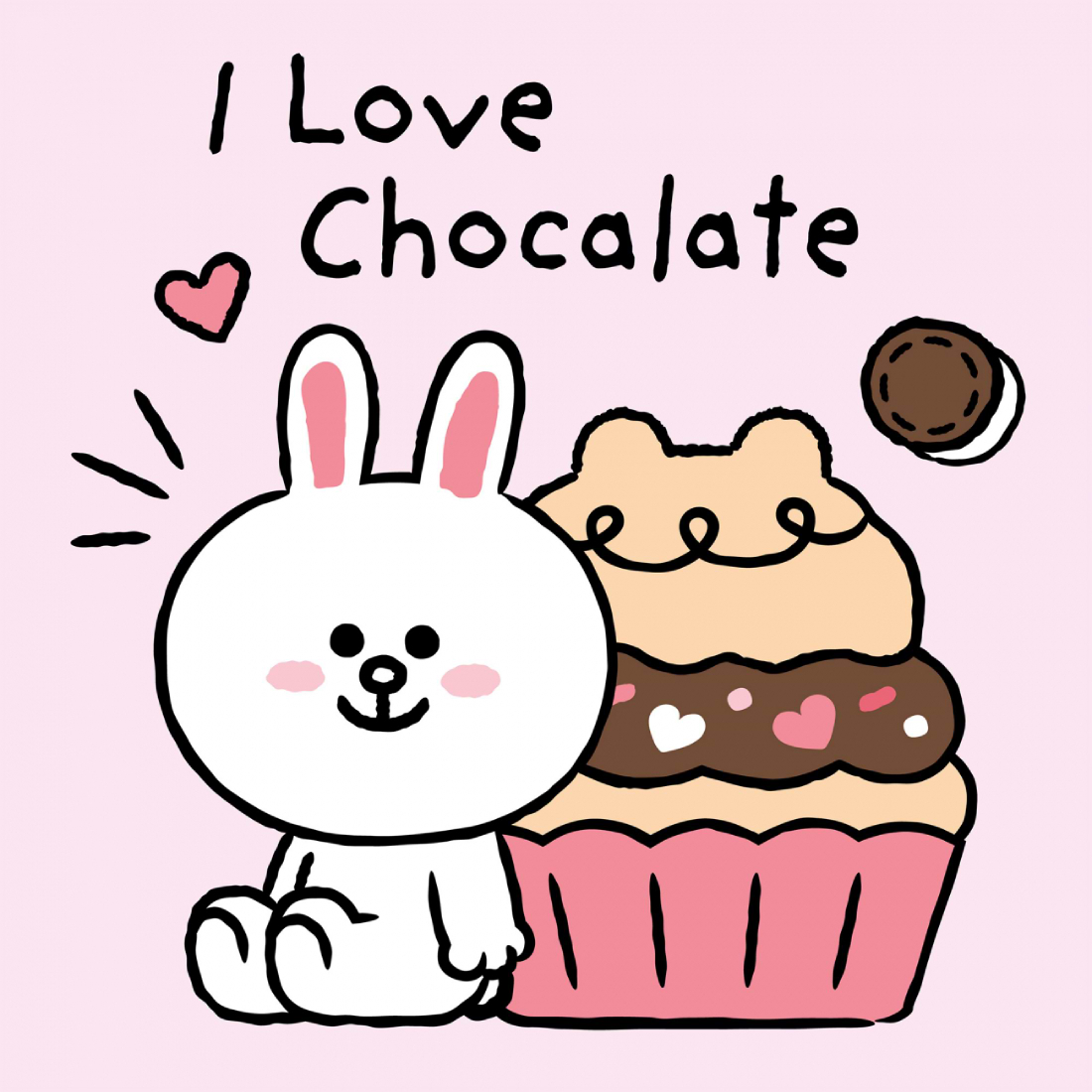 Картина по номерам Santi Лайн Фрэндс. Кони и шоколадный мафин 25х25 см (955034)