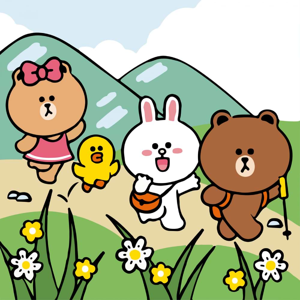 Картина по номерам Santi Лайн Фрэндс. Путешествие Чоко, Салли, Лошади и Брауна 25х25 см (955371)