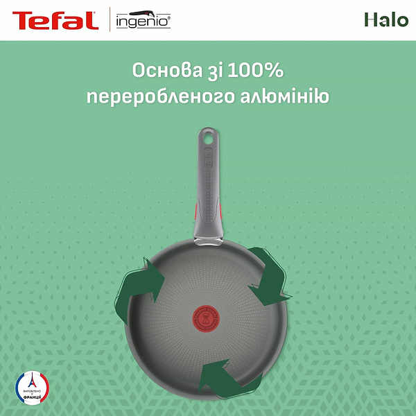 Фото - Набір сковорід зі знімною ручкою Tefal L8019353 Ingenio Halo 3 пр