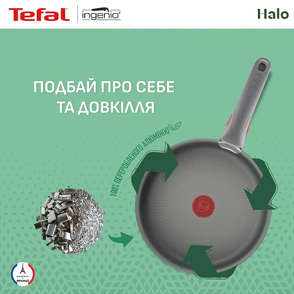 Фото - Набір сковорід зі знімною ручкою Tefal L8019353 Ingenio Halo 3 пр