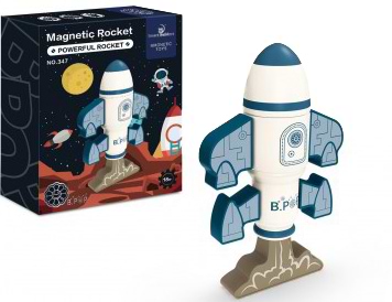 Магнітний конструктор MAGNETIC TOYS ракета 8 ел. (347)