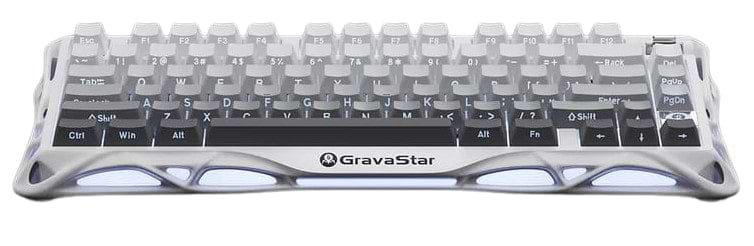 Клавиатура беспроводная игровая GravaStar Mercury K1 80keys Cheery Pink BT/WL/USB White (GSK1_GWHT) - Фото 1