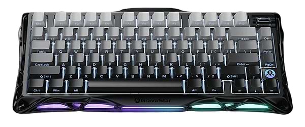 Фото - Клавіатура бездротова ігрова GravaStar Mercury K1 80keys Cheery Pink BT/WL/USB
 Black (GSK1_GBLK)