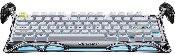 Фото - Клавіатура бездротова ігрова GravaStar Mercury K1 Pro 80keys Kailh Speedy Mint BT/WL/USB Gray (GSK1PRO_GRY)