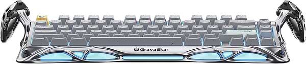 Фото - Клавіатура бездротова ігрова GravaStar Mercury K1 Pro 80keys Kailh Speedy Mint BT/WL/USB Gray (GSK1PRO_GRY)