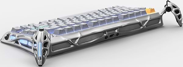 Фото - Клавіатура бездротова ігрова GravaStar Mercury K1 Pro 80keys Kailh Speedy Mint BT/WL/USB Gray (GSK1PRO_GRY)