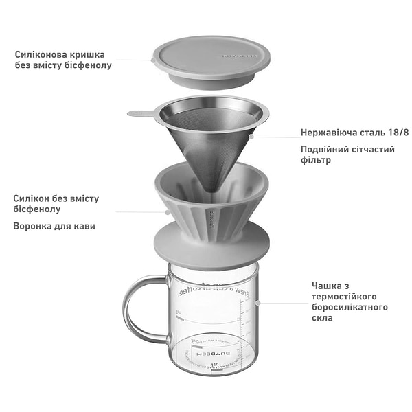Фото - Чайник заварювальний BUYDEEM CD1024 Ink Grey (CD1024-IG)