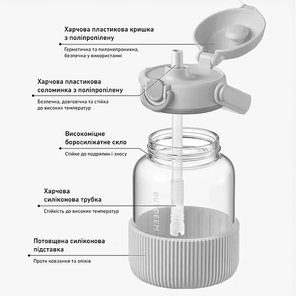 Фото - Бутылка для воды BUYDEEM DG78 Oats White (DG78-OW)