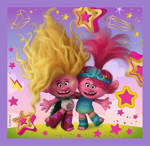 Фото - Пазли (3-4 роки) Trefl "Зустрічайте веселих тролів"  (3в1) (34870)