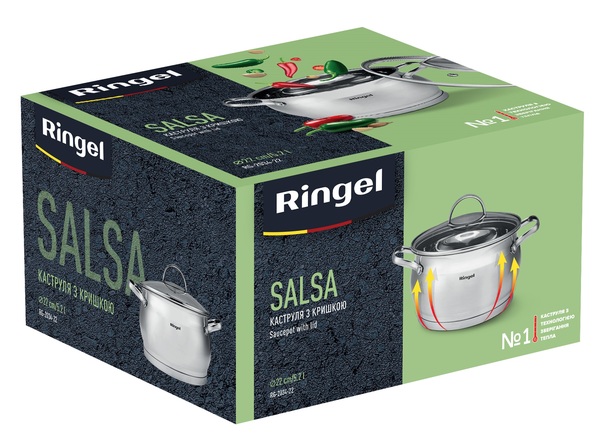 Фото - Кастрюля Ringel Salsa 5.2 л (RG-2034-22)