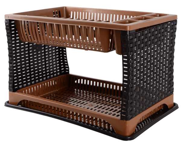 Сушка для посуды VIOLET HOUSE 0053 Роттанг BEIGE 29x44x29 см - Фото 1