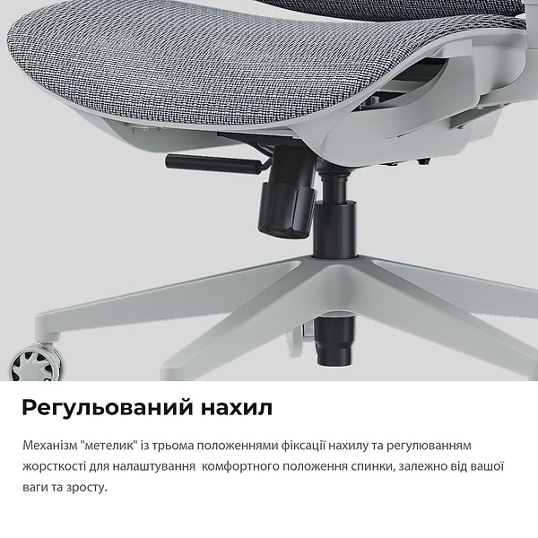Фото - Крісло для геймерів Anda Seat X-Air Mega Size XL Mesh Gray (AD-WY-01-GGF)