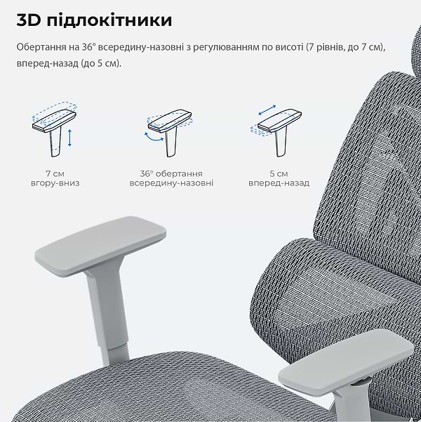 Фото - Крісло для геймерів Anda Seat X-Air Mega Size XL Mesh Gray (AD-WY-01-GGF)