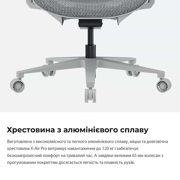 Фото - Крісло для геймерів Anda Seat X-Air Pro Size XL Mesh Gray (AD-WY-01-GGF-G01)