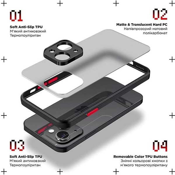 Фото - Чохол для смартфону Armorstandart Frosted Matte for Xiaomi Redmi A2 Black (ARM66741)