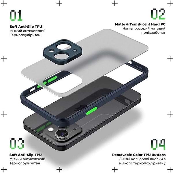 Фото - Чехол для смартфона Armorstandart Frosted Matte for Xiaomi Redmi Note 12 4G Navy Blue (ARM67734)