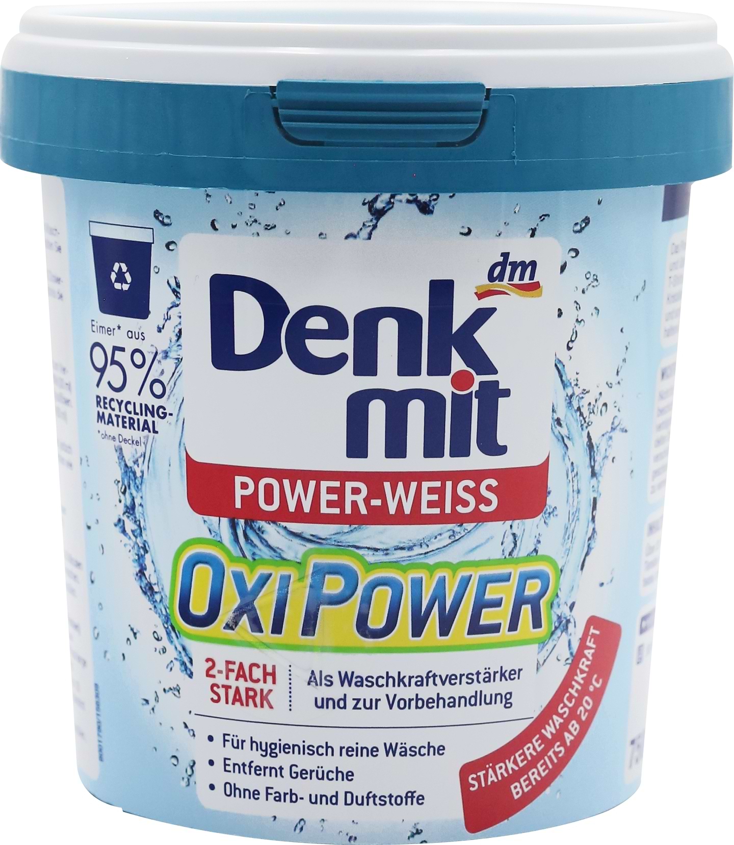 Средство для удаления пятен Denkmit для белых вещей Oxi Power 750 г (DPWOPW750) - Фото 1