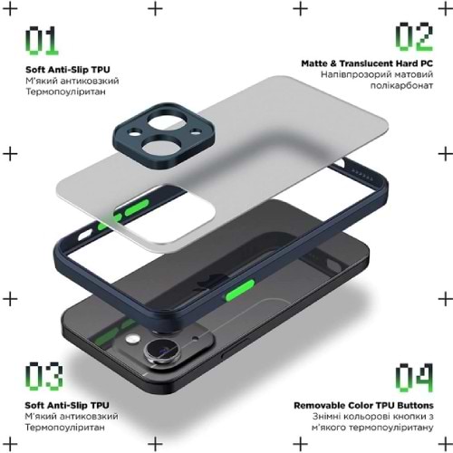 Фото - Чохол для смартфону
 Armorstandart Frosted Matte for Samsung A24 4G (A245) Navy Blue (ARM68565)