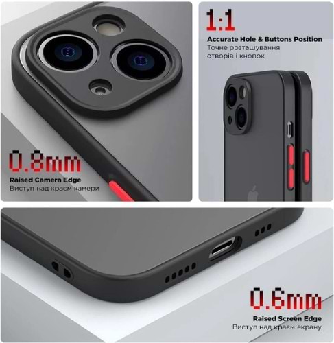 Фото - Чехол для смартфона Armorstandart Frosted Matte for Xiaomi Redmi Note 12s 4G Black (ARM68554)