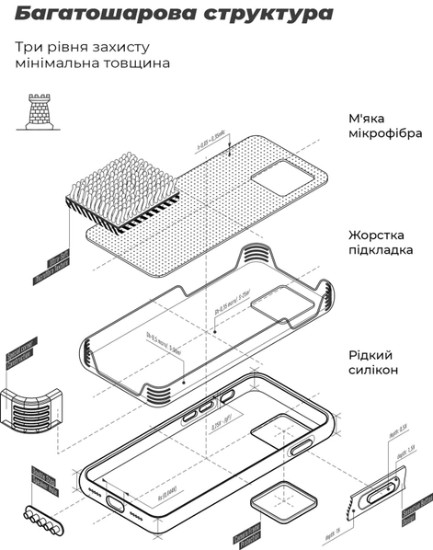 Фото - Чохол для смартфону Armorstandart ICON Case for Xiaomi Redmi Note 12S 4G Camera cover Dark Blue (ARM67505)