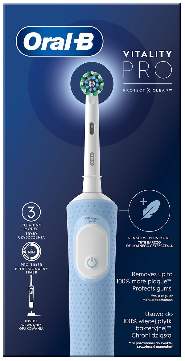 Фото - Зубна щітка електрична Oral-B Braun Vitality Pro D103.413.3 Protect X Clean блакитна