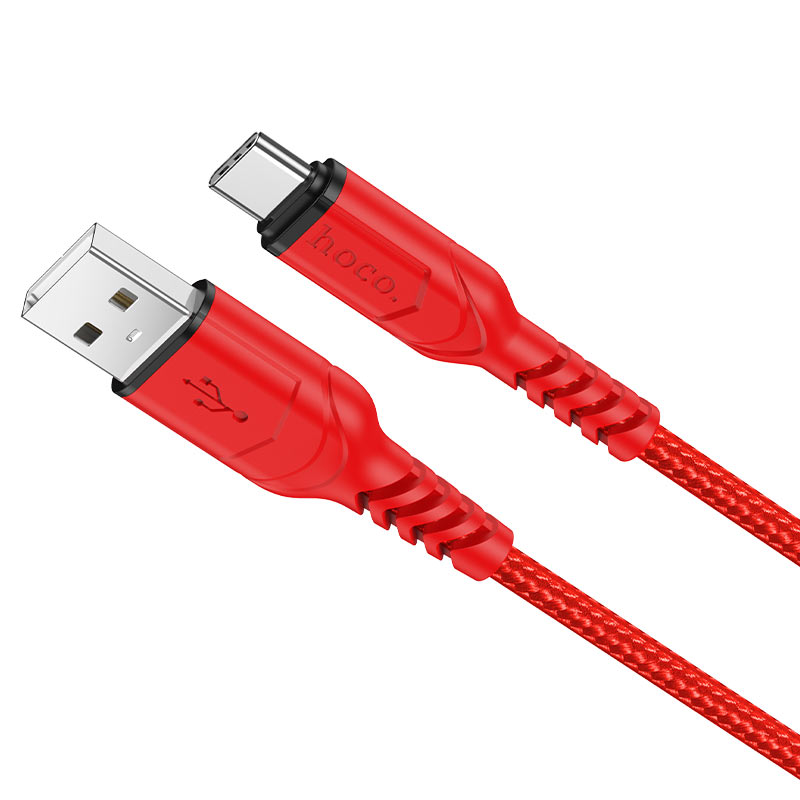Кабель синхронізації даних HOCO X59 USB to Type-C 3A, 1m Red (6931474744937)