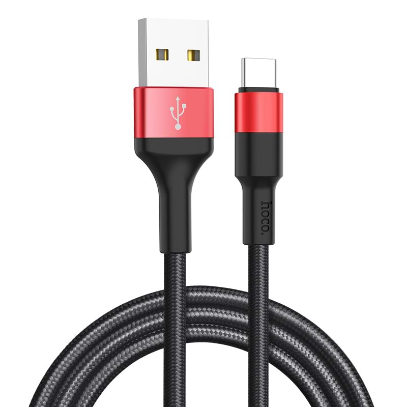 Кабель HOCO X26 iP+Micro+Type-C Black+Red (6957531080282)