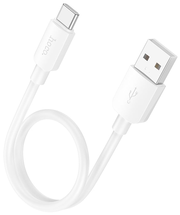 Кабель HOCO X96 Hyper 27W Type-C 0.25m White (6942007609418)