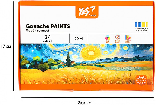 Фото - Краски YES Orange Line 24 цв. по 20 мл (230434)