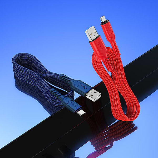 Фото - Кабель синхронизации данных HOCO X59 USB to Micro 2.4A, 1m Red (6931474744906)