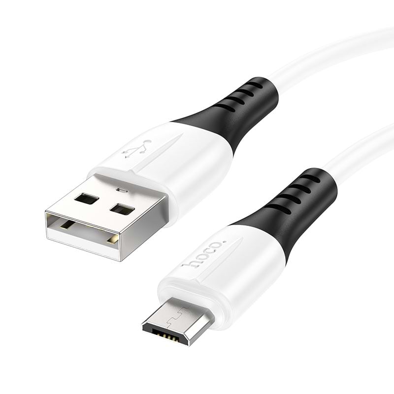 Кабель синхронизации данных HOCO X82 USB to Micro 2.4A, 1m White (6931474768568) - Фото 1