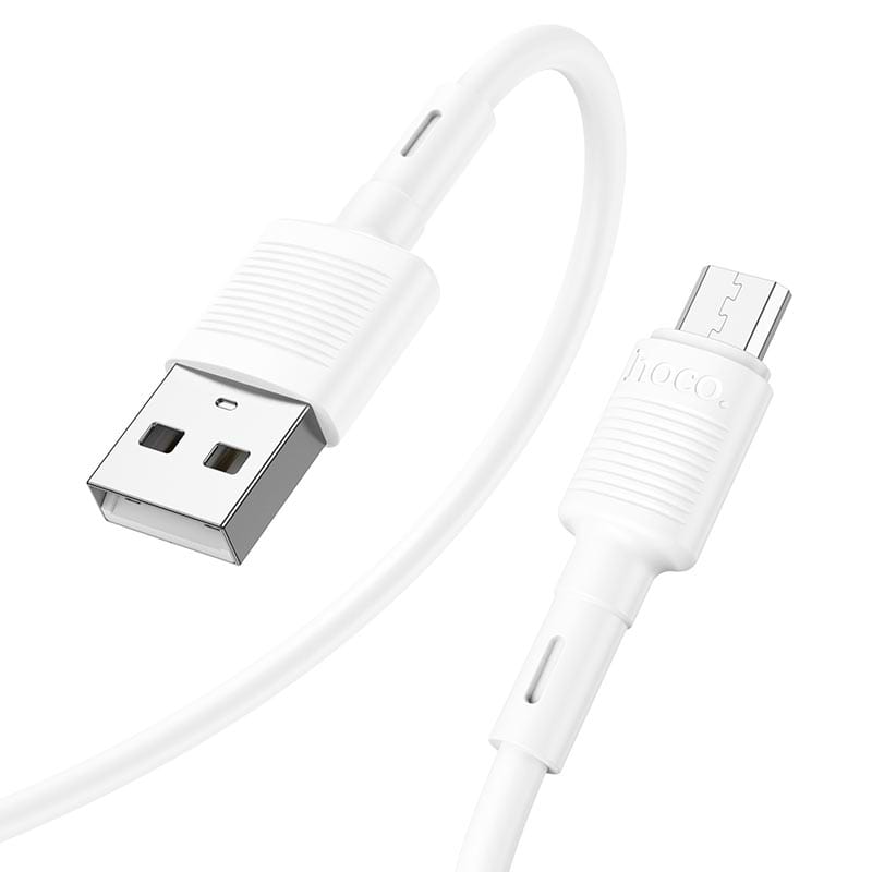 Кабель HOCO X83 USB to Micro 2.4A, 1m White (6931474770899)