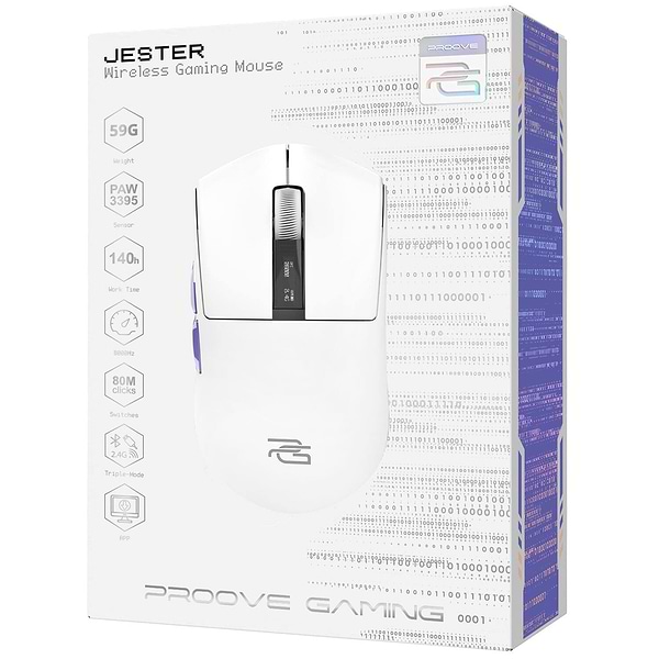Фото - Мышь беспроводная игровая Proove Gaming Jester White (WMJS00022002)