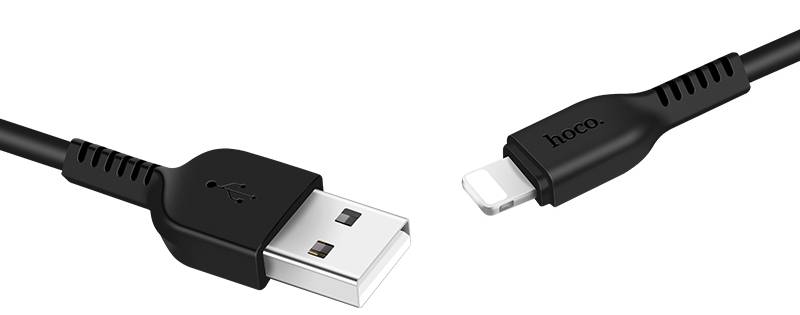 Кабель HOCO X13 USB to iP 2.4A, 1m Black (6957531061144)