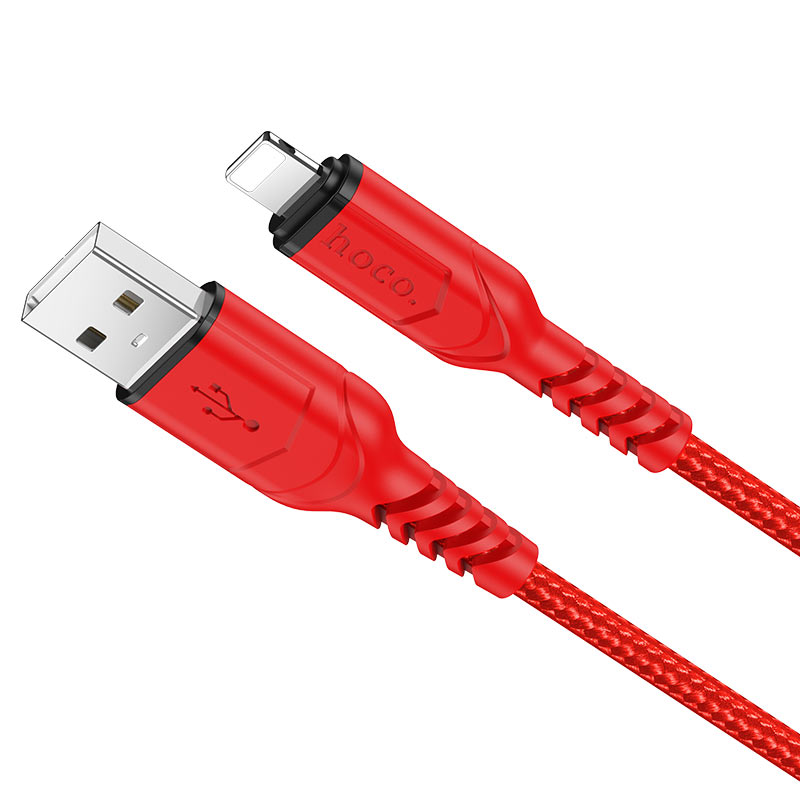 Кабель синхронізації даних HOCO X59 USB to iP 2.4A, 1m Red (6931474744876)