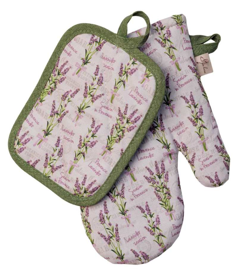 Прихватка-рукавиця Прованс Суцвіття лаванди 30х18 см, 15х20 см (042349)