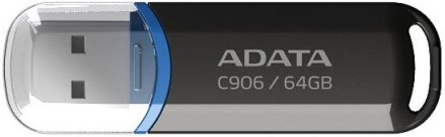 Флеш USB ADATA USB 2.0 C906 64Gb Black (AC906-64G-RBK)