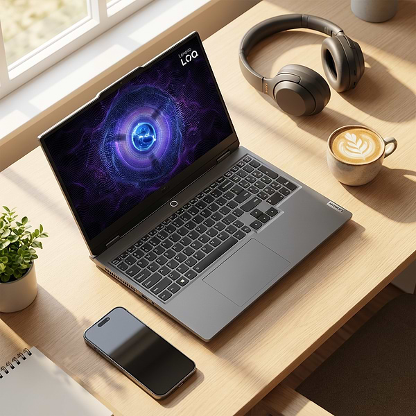 Фото - Ноутбук ігровий Lenovo LOQ 15ARP9 (83JC00K6RA) Luna Grey