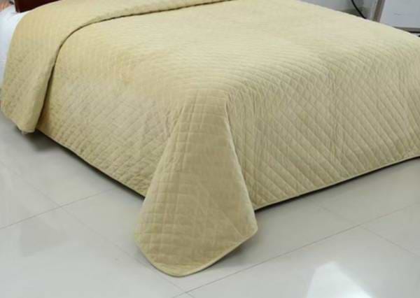 Фото - Покривало двоспальне SOHO 200х220 см VELVET Dutch Romb Cream (A120082)