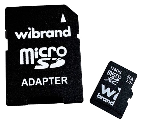 Фото - Карта памяти Wibrand 128Gb class 10 adapter SD (WICDHU1/128GB-A)