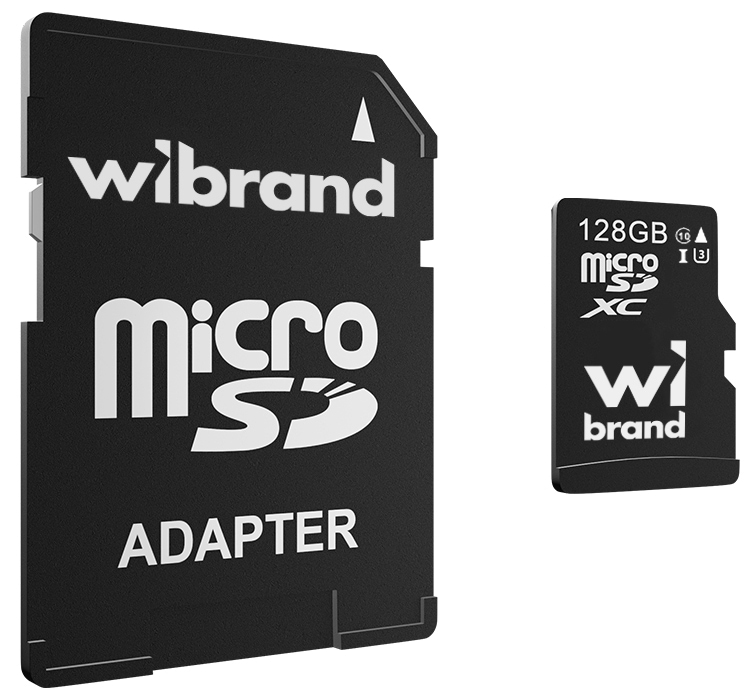 Карта пам'яті Wibrand 128Gb class 10 adapter SD (WICDHU3/128GB-A)