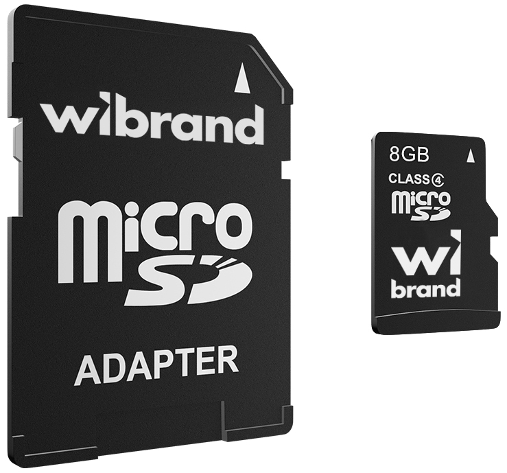 Карта пам'яті Wibrand 8Gb class 4 adapter SD (WICDC4/8GB-A) - Фото 1