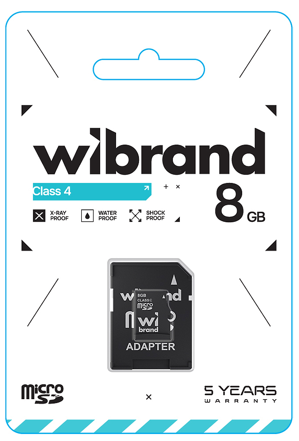 Фото - Карта пам'яті Wibrand 8Gb class 4 adapter SD (WICDC4/8GB-A)
