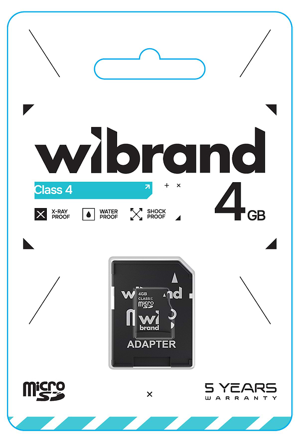Фото - Карта памяти Wibrand 4Gb class 4 adapter SD (WICDC4/4GB-A)