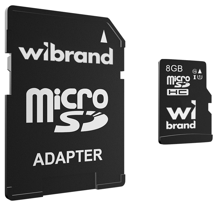 Карта памяти Wibrand 8Gb class 10 adapter SD (WICDHC10/8GB-A) - Фото 1