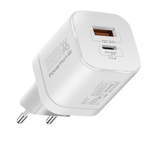 Фото - Мережевий зарядний пристрій Promate Powerport-33 White