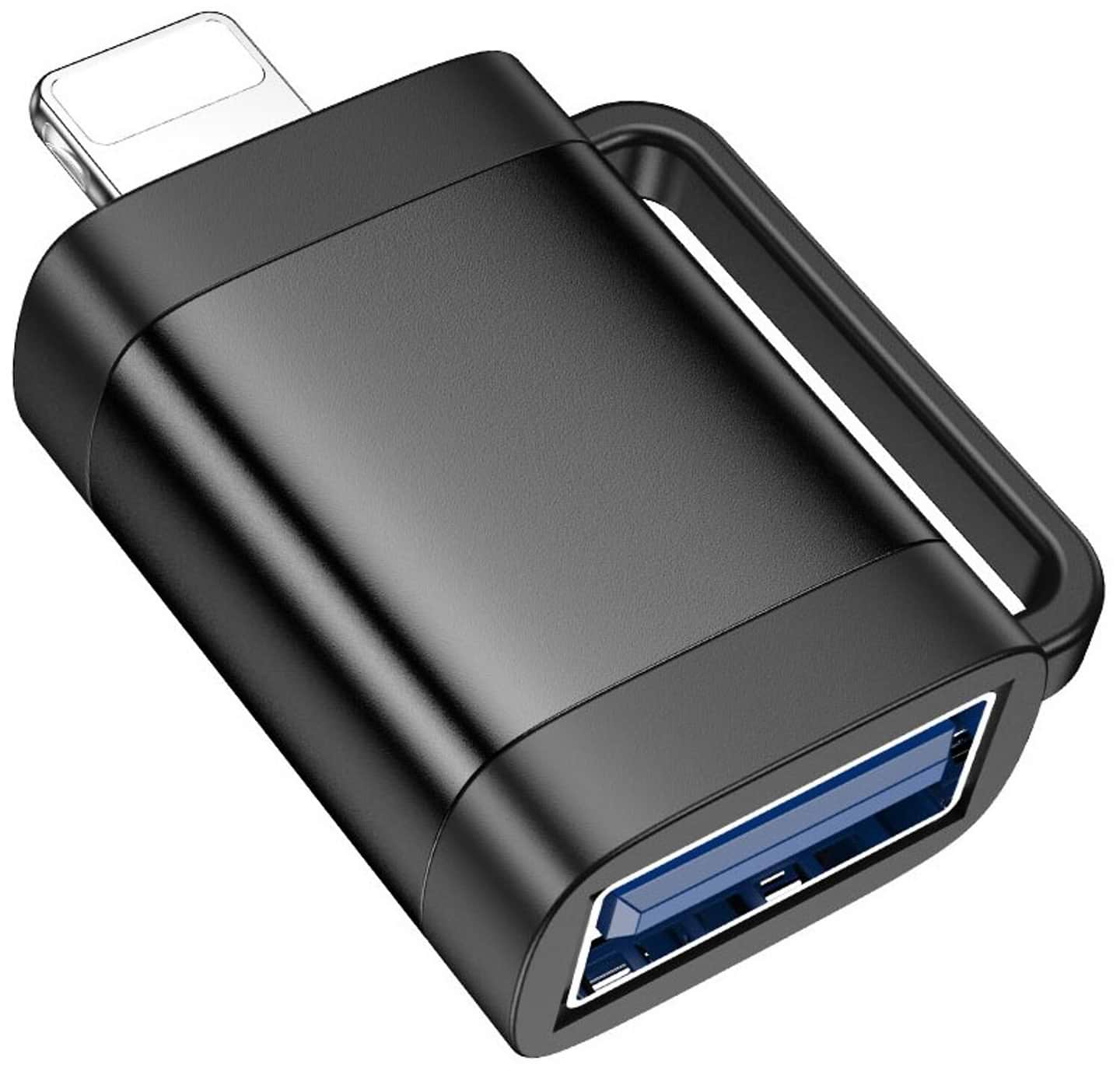 Перехідник HOCO UA31A iP male to USB female OTG adapter Black (6942007628082)