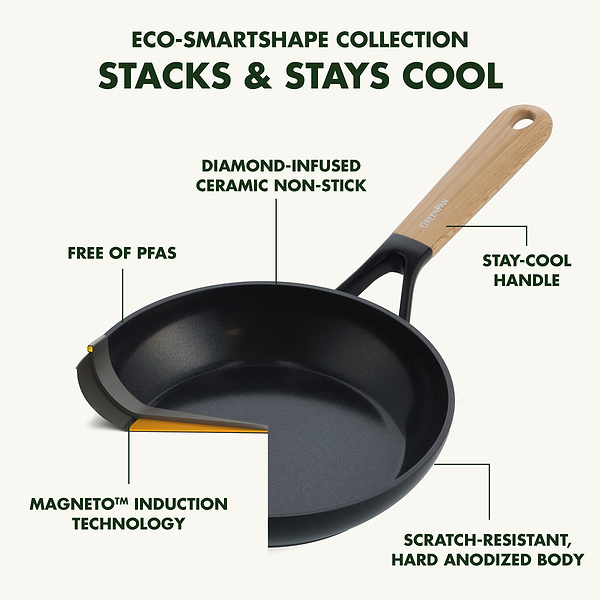 Фото - Сковорода универсальная Green Pan Eco Smartshape 28 см (CC006447-001)